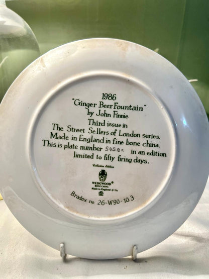 Wedgwood Ginger Beer Fountain Bone China Wall Plate 7.5"