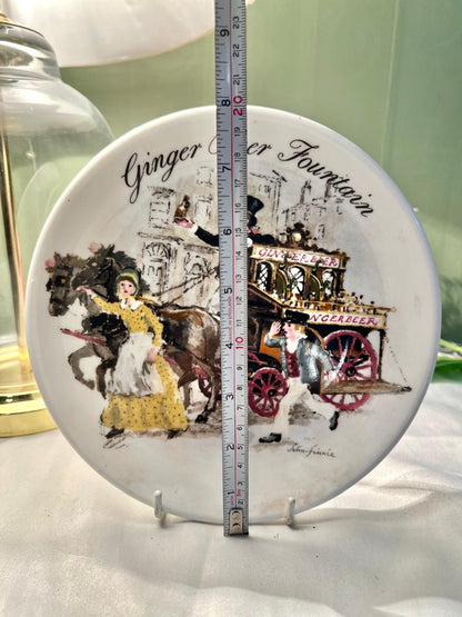 Wedgwood Ginger Beer Fountain Bone China Wall Plate 7.5"
