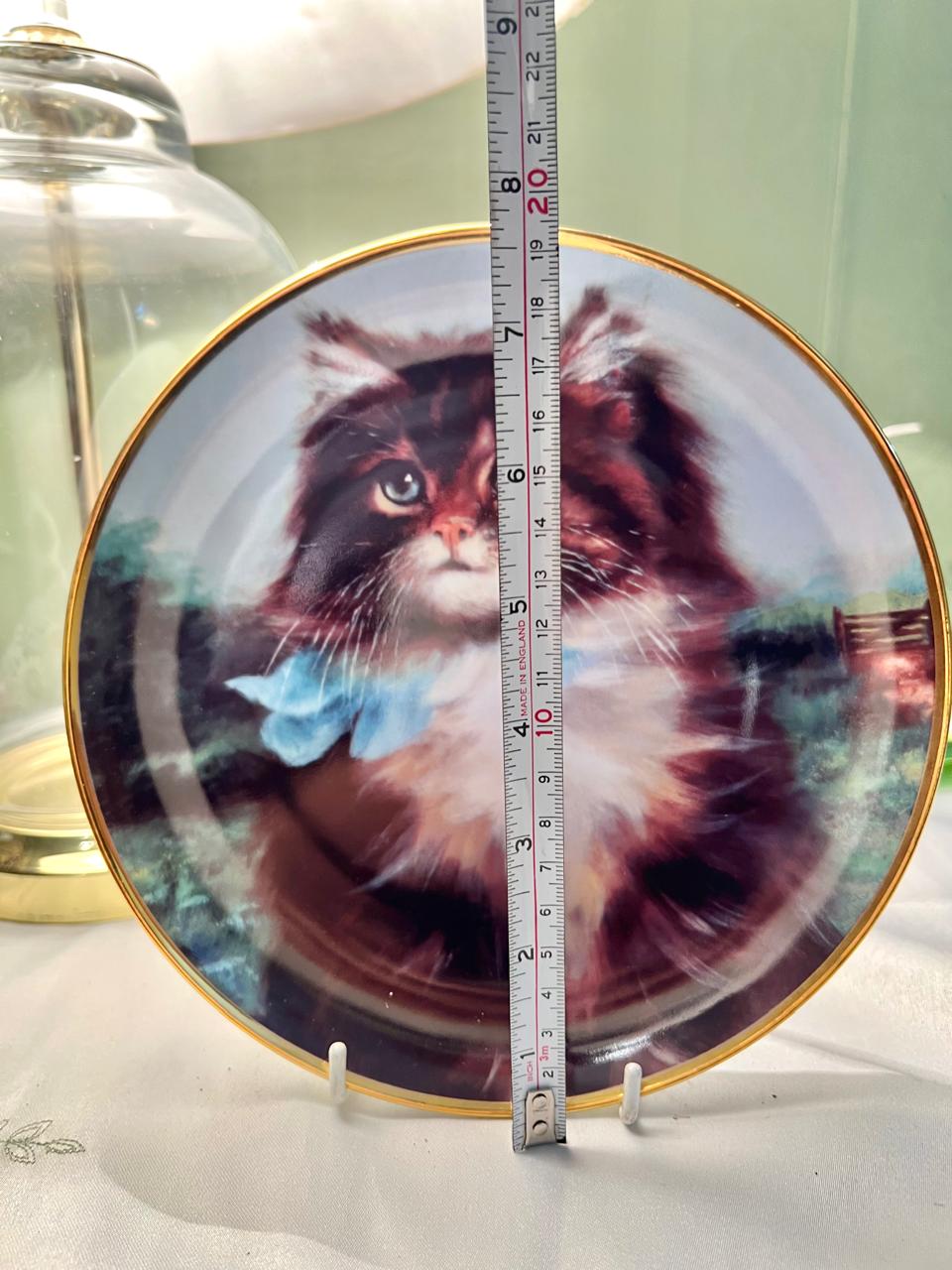 Franklin Mint Far From Home Cat Decorative Plate 20cm