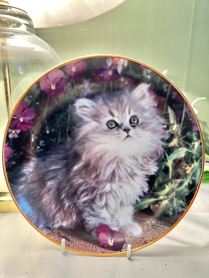 Franklin Mint Purrfection Cat Decorative Plate 20cm
