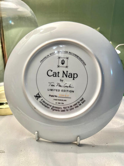 Franklin Mint Cat Nap Decorative Plate 20cm