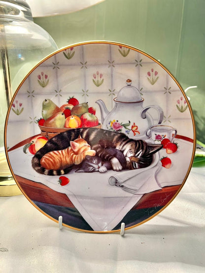 Franklin Mint Cat Nap Decorative Plate 20cm
