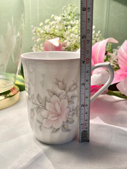 Roy Kirkham Bone China Pink Floral Mug 10cm