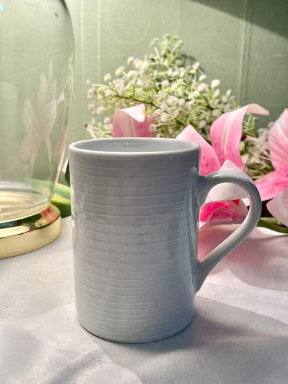 John Lewis White Textured Ceramic Mug 10cm