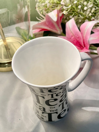 Könitz Germany Tea Typography Tall Mug 15cm