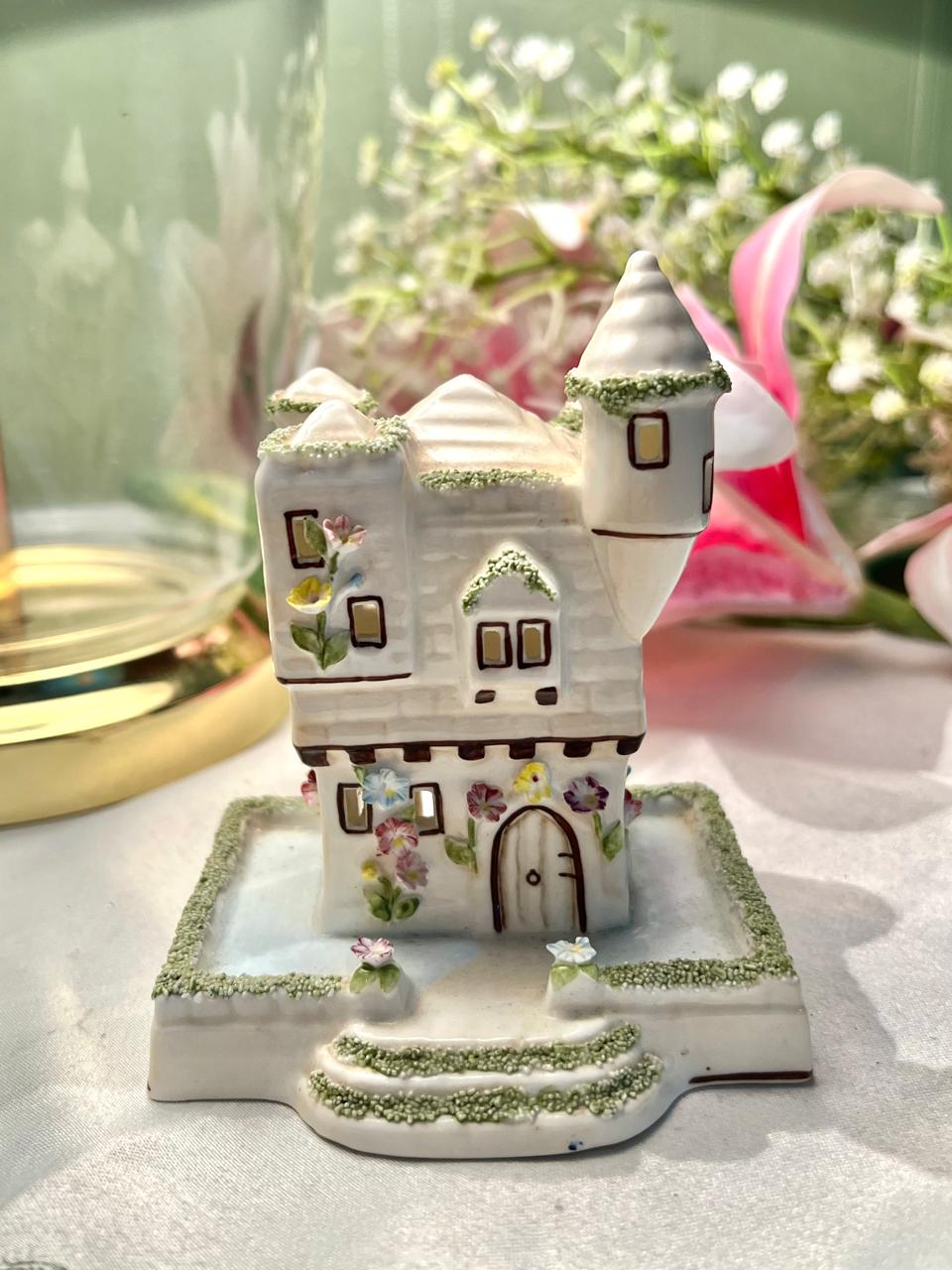 Vintage Coalport Tyrolean Castle fine bone china pastille burner/ornament made in England 11cm