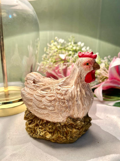 Hen on Nest Decorative Figurine 12cm