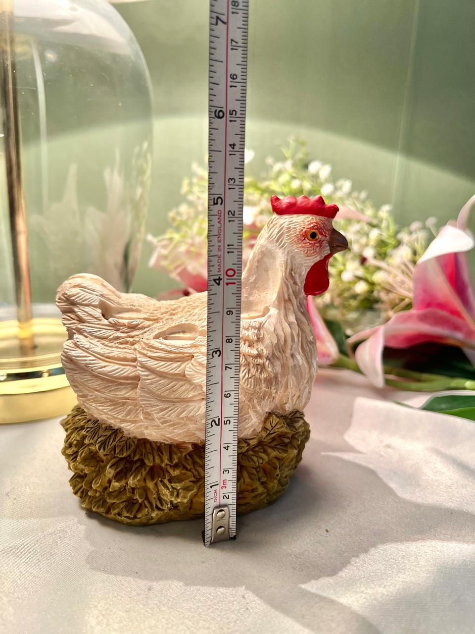 Hen on Nest Decorative Figurine 12cm