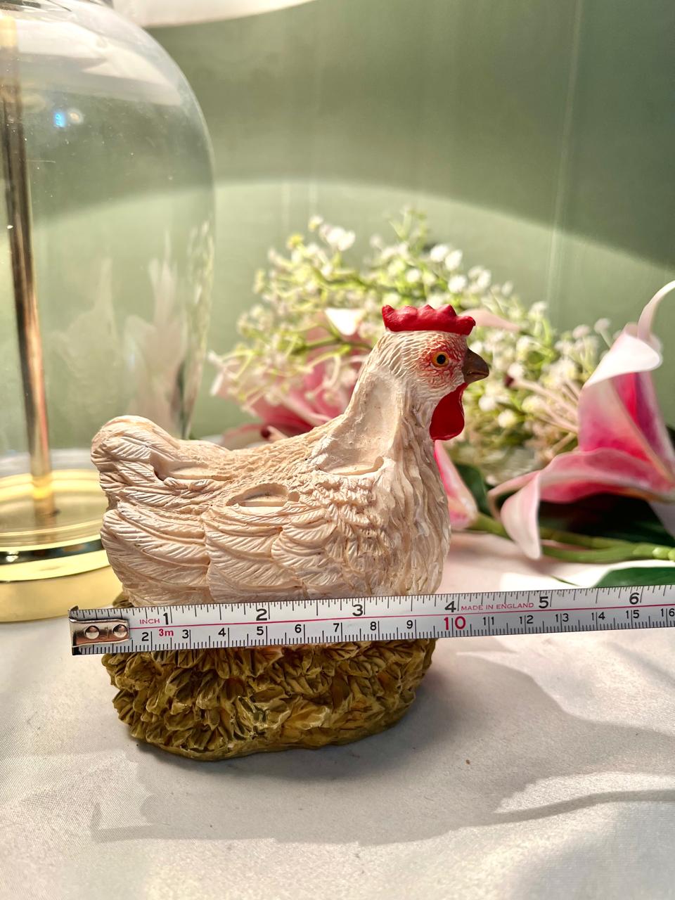 Hen on Nest Decorative Figurine 12cm
