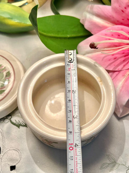 Floral Lidded Trinket Jar 4 in