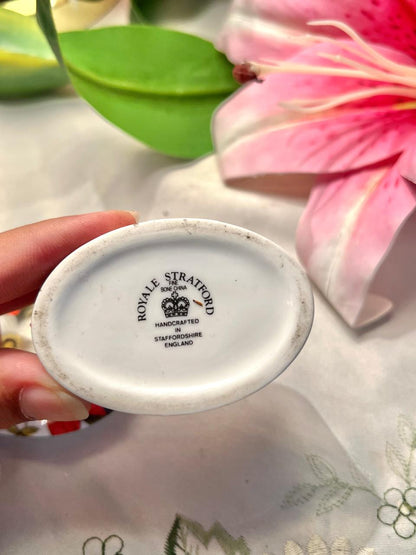 Royal Stratford Fine Bone China Floral Trinket Box 3 in