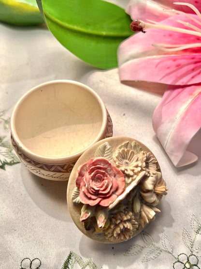 Handcrest Designs Happy Birthday Floral Trinket Box 3 in