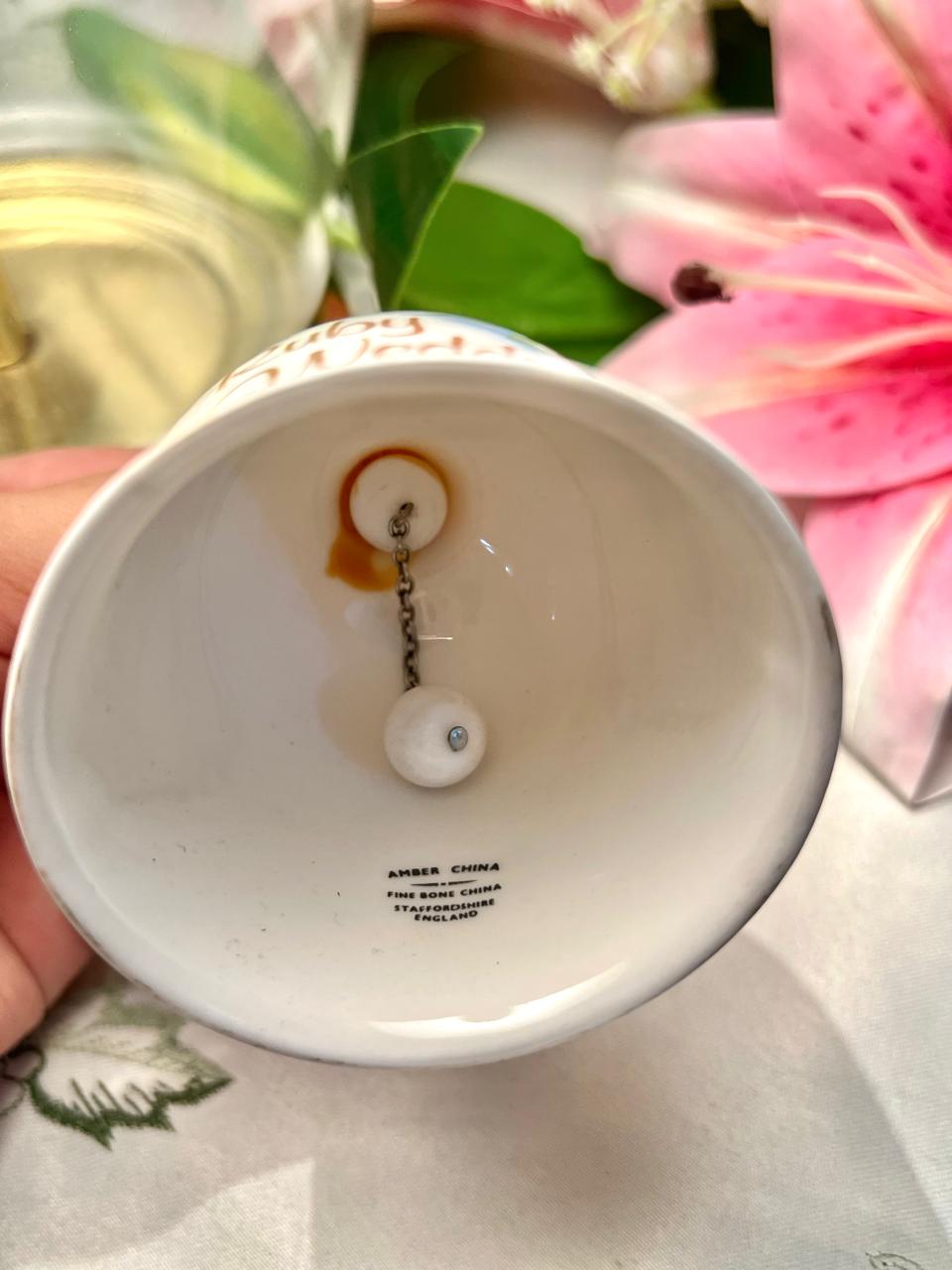 Amber China Ruby Wedding Fine Bone China Bell 4 in