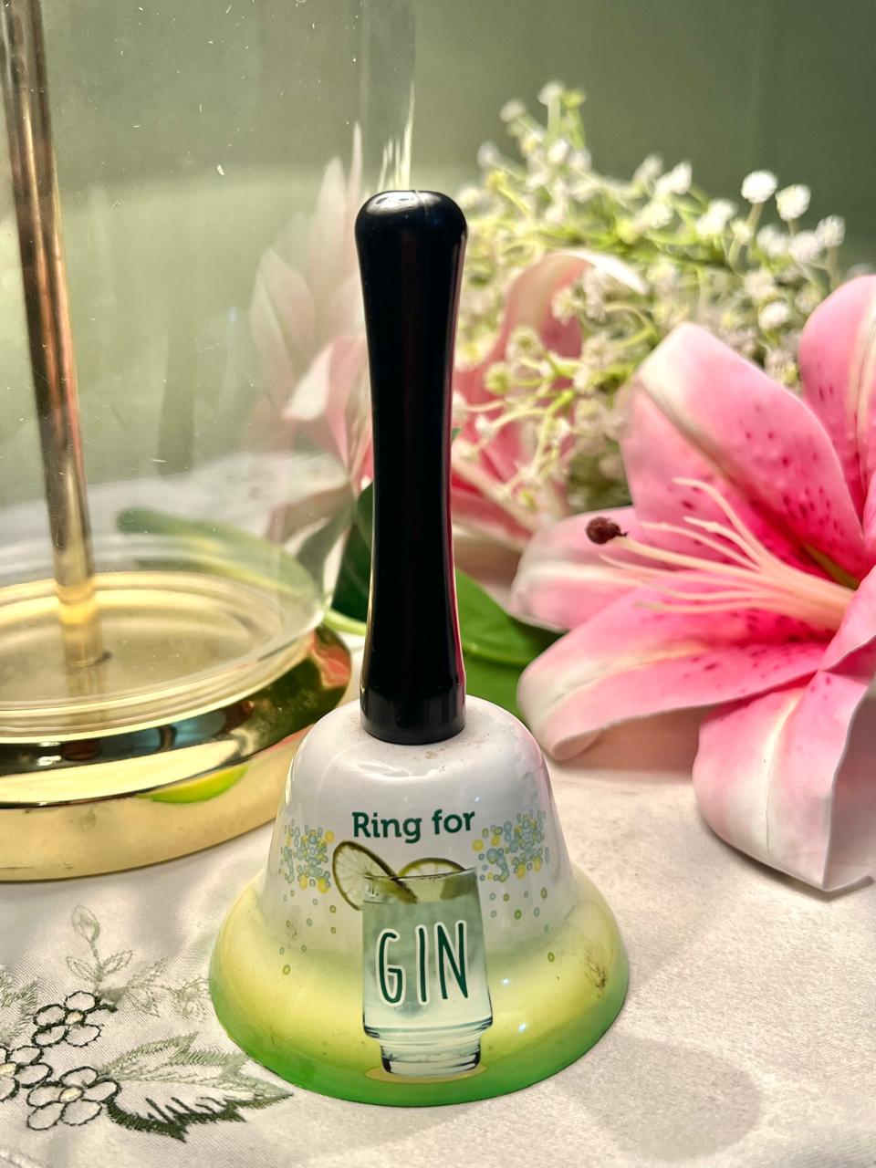 Ring for Gin Ceramic Hand Bell 5 in