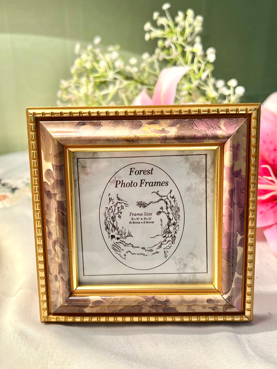 Forest Gold-Tone Photo Frame 3.5 x 3.5 Inch