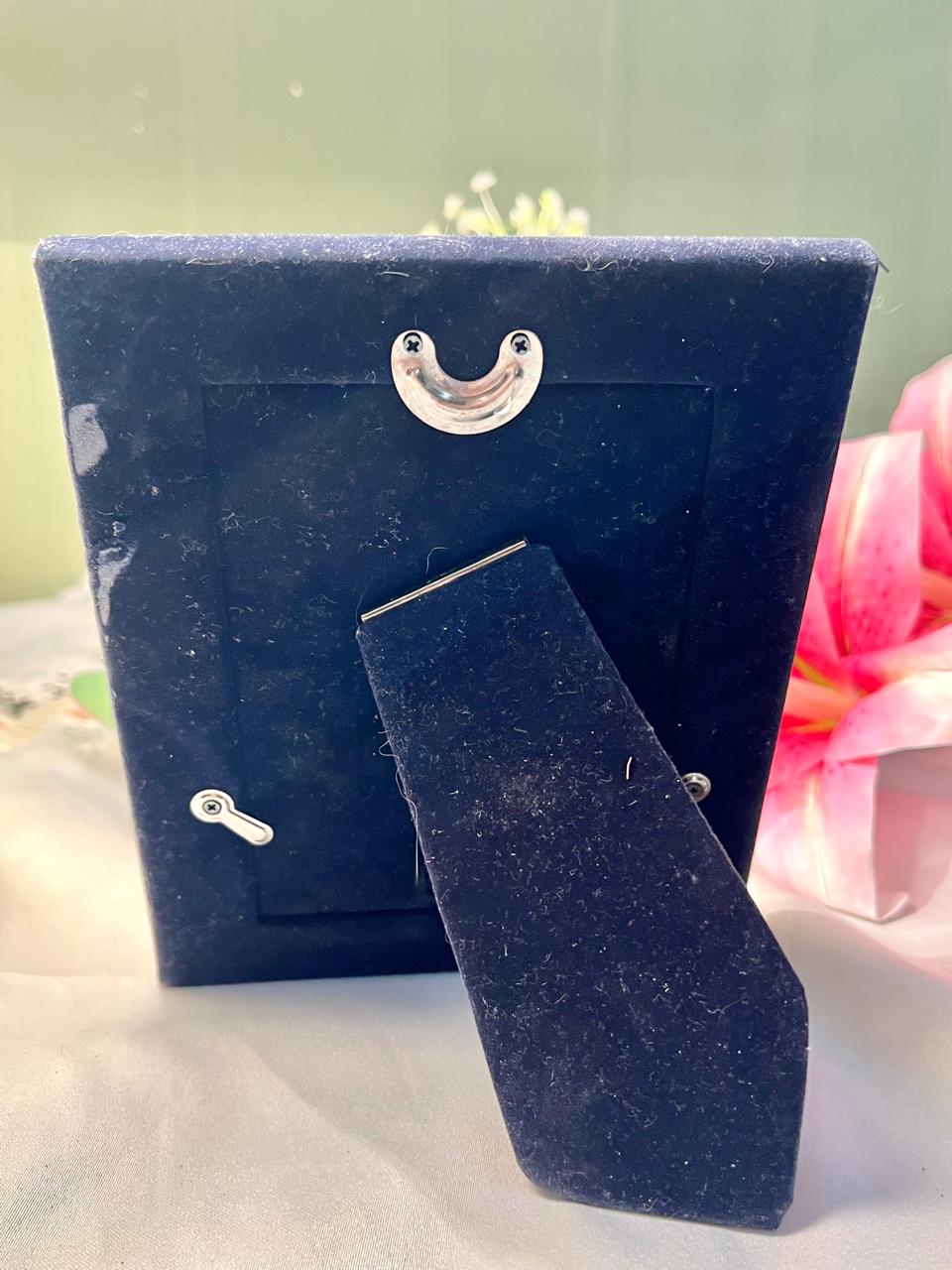 Silver  Photo Frame with Decorative Border 16cm