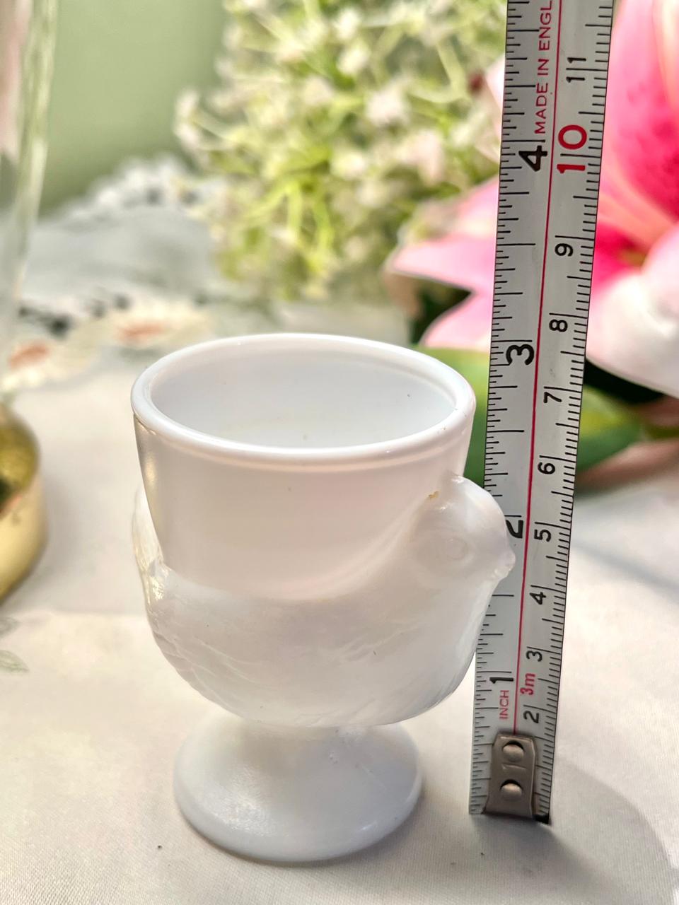 White Ceramic Bird Egg Cup 8cm