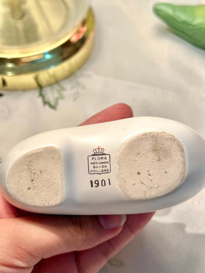 Flora Gouda Holland Middelburg Ceramic Clog Ornament 10cm