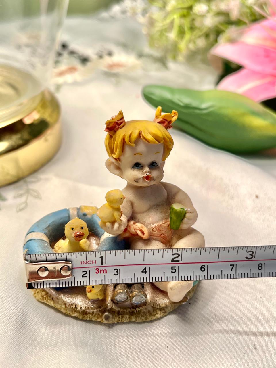 Girl with Ducklings Miniature Figurine 7cm
