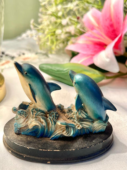 I. Canarias Dolphin Pair Figurine Ocean Decor 10cm