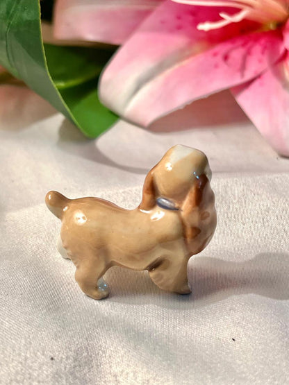 Miniature Brown Spaniel Dog Figurine 1.6 in