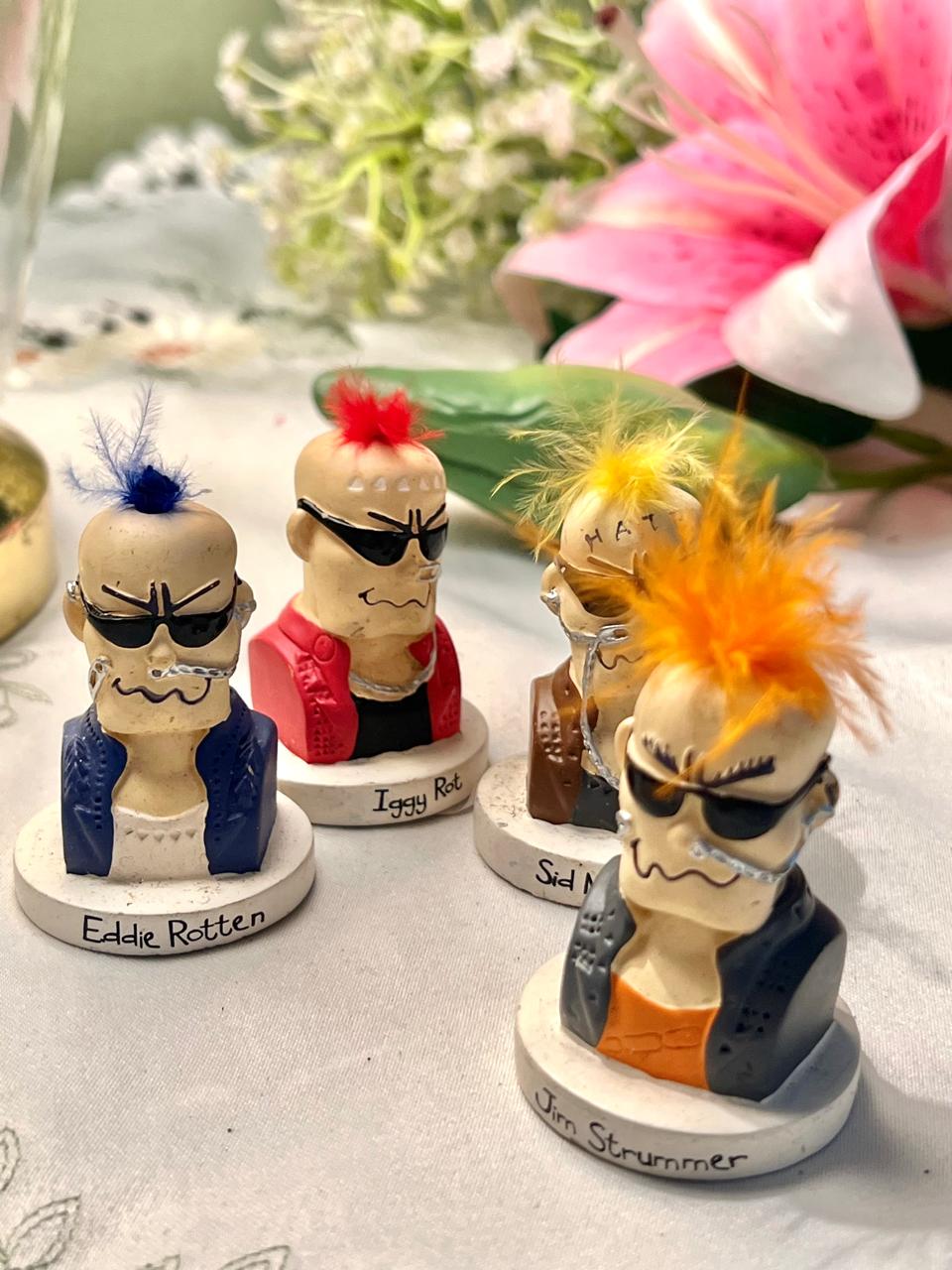 4-Piece Punk Character Miniature Figurine Set 2.5 in