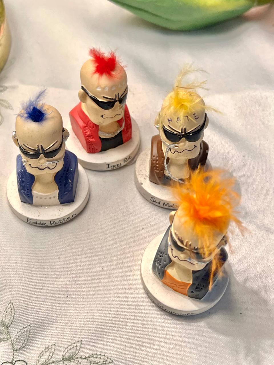 4-Piece Punk Character Miniature Figurine Set 2.5 in