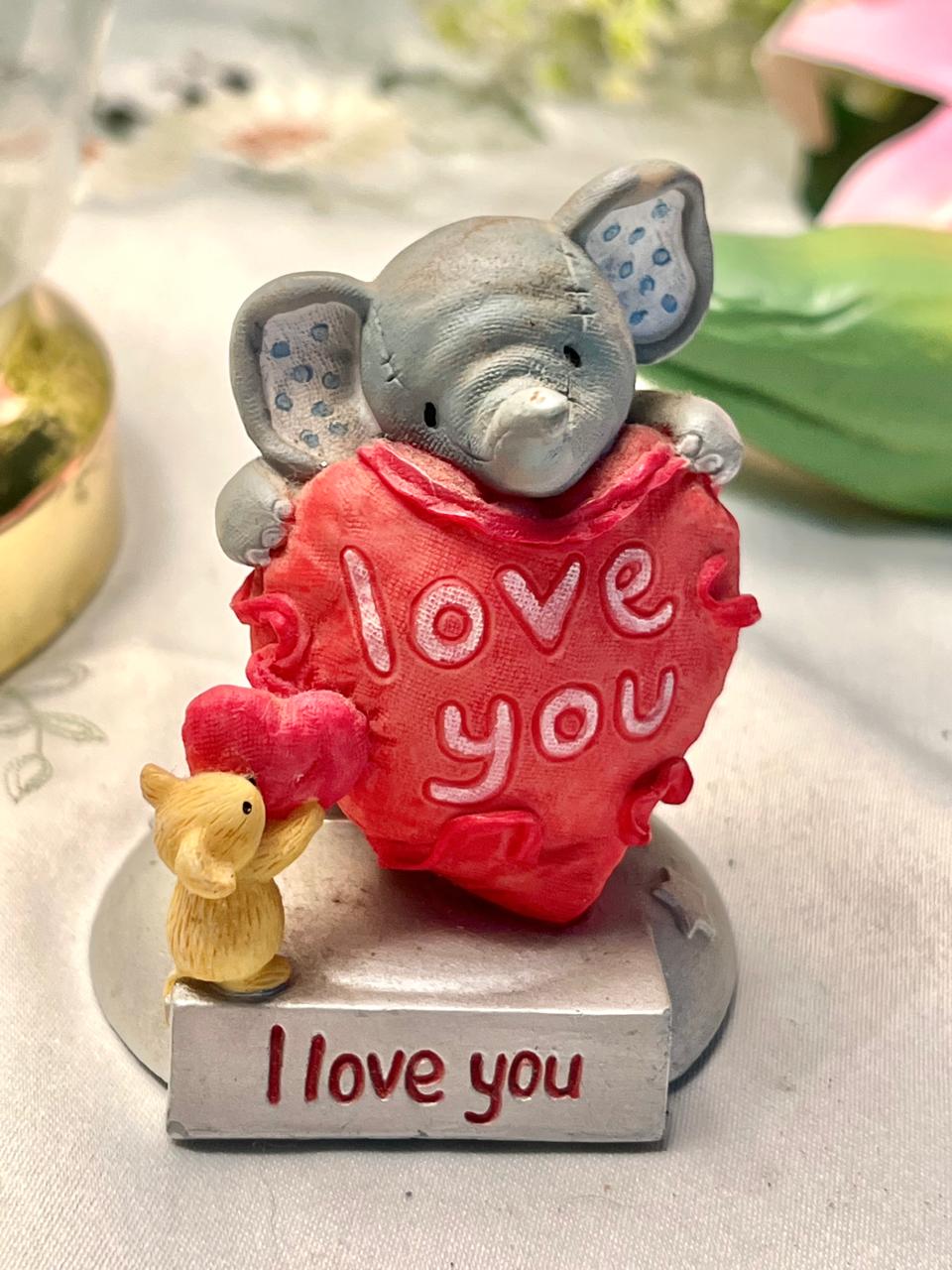 Elephant “I Love You” Miniature Figurine – Approx. 3 Inch