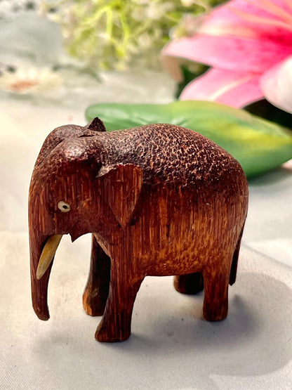 Brown Elephant Miniature Figurine – Approx. 3 Inch