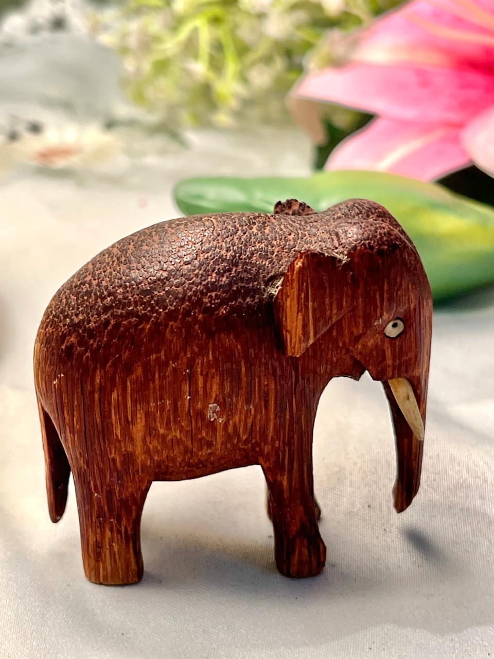 Brown Elephant Miniature Figurine – Approx. 3 Inch