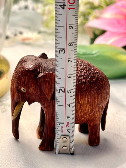 Brown Elephant Miniature Figurine – Approx. 3 Inch