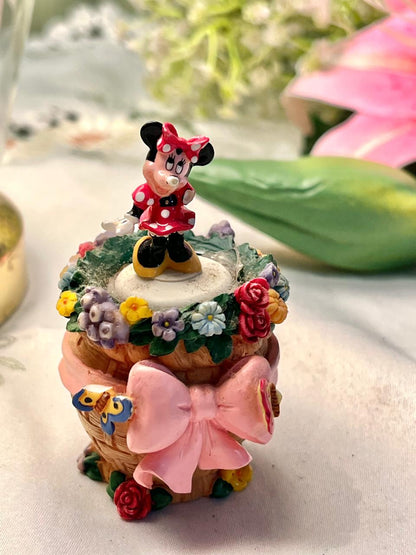Polka Dot Mouse Floral Miniature Decor – Approx. 3.5 Inch