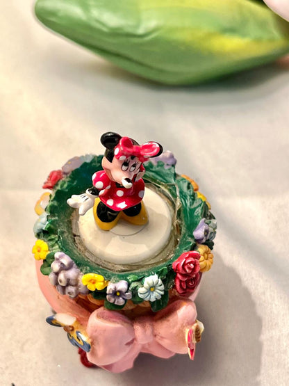 Polka Dot Mouse Floral Miniature Decor – Approx. 3.5 Inch