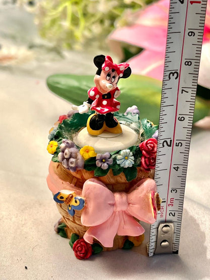 Polka Dot Mouse Floral Miniature Decor – Approx. 3.5 Inch