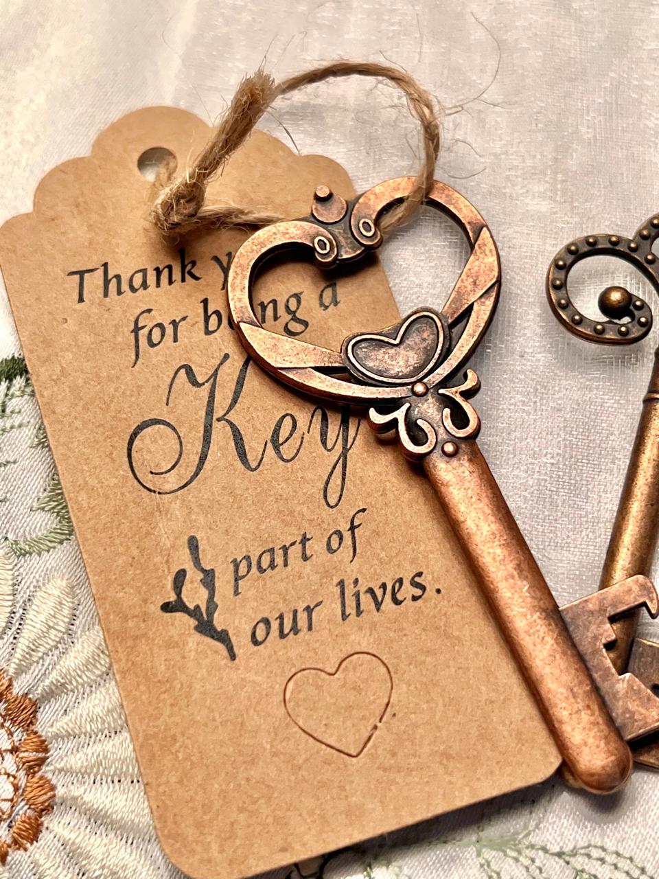 Bronze-Tone Decorative Key Set 2-Piece 8cm