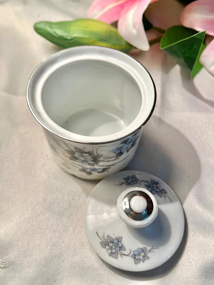Winterling Bavaria Floral Lidded Sugar Bowl 10cm