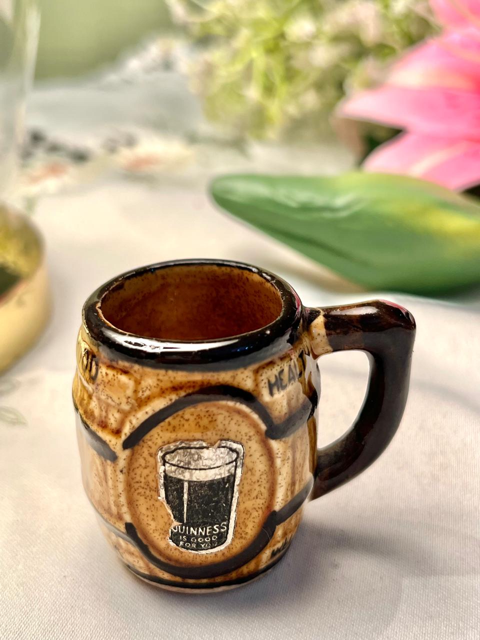 Guinness Miniature Ceramic Mug Brown 6cm