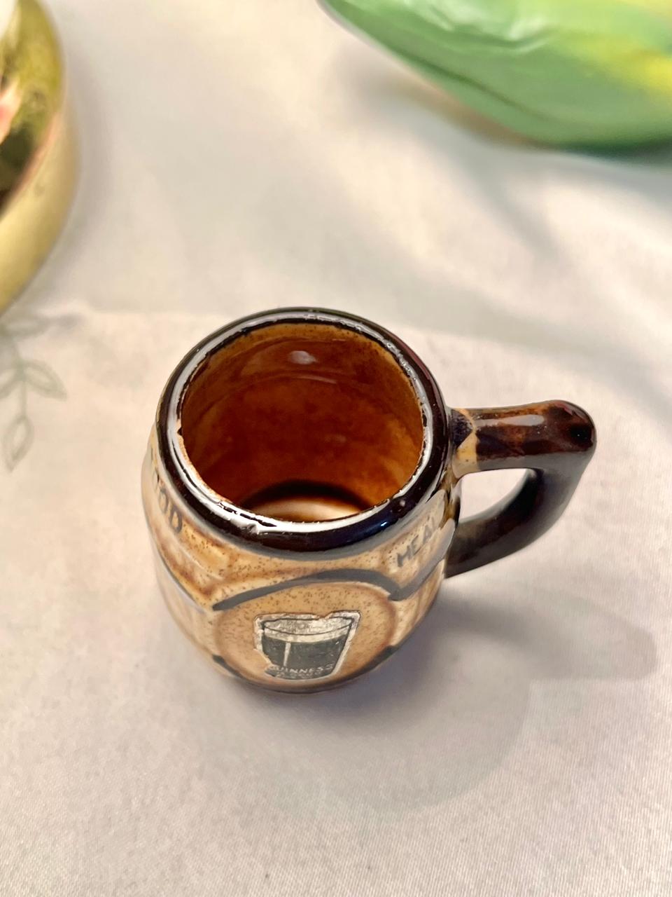 Guinness Miniature Ceramic Mug Brown 6cm