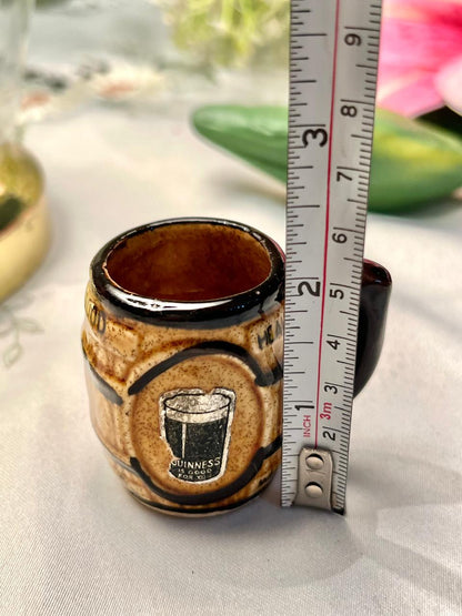 Guinness Miniature Ceramic Mug Brown 6cm