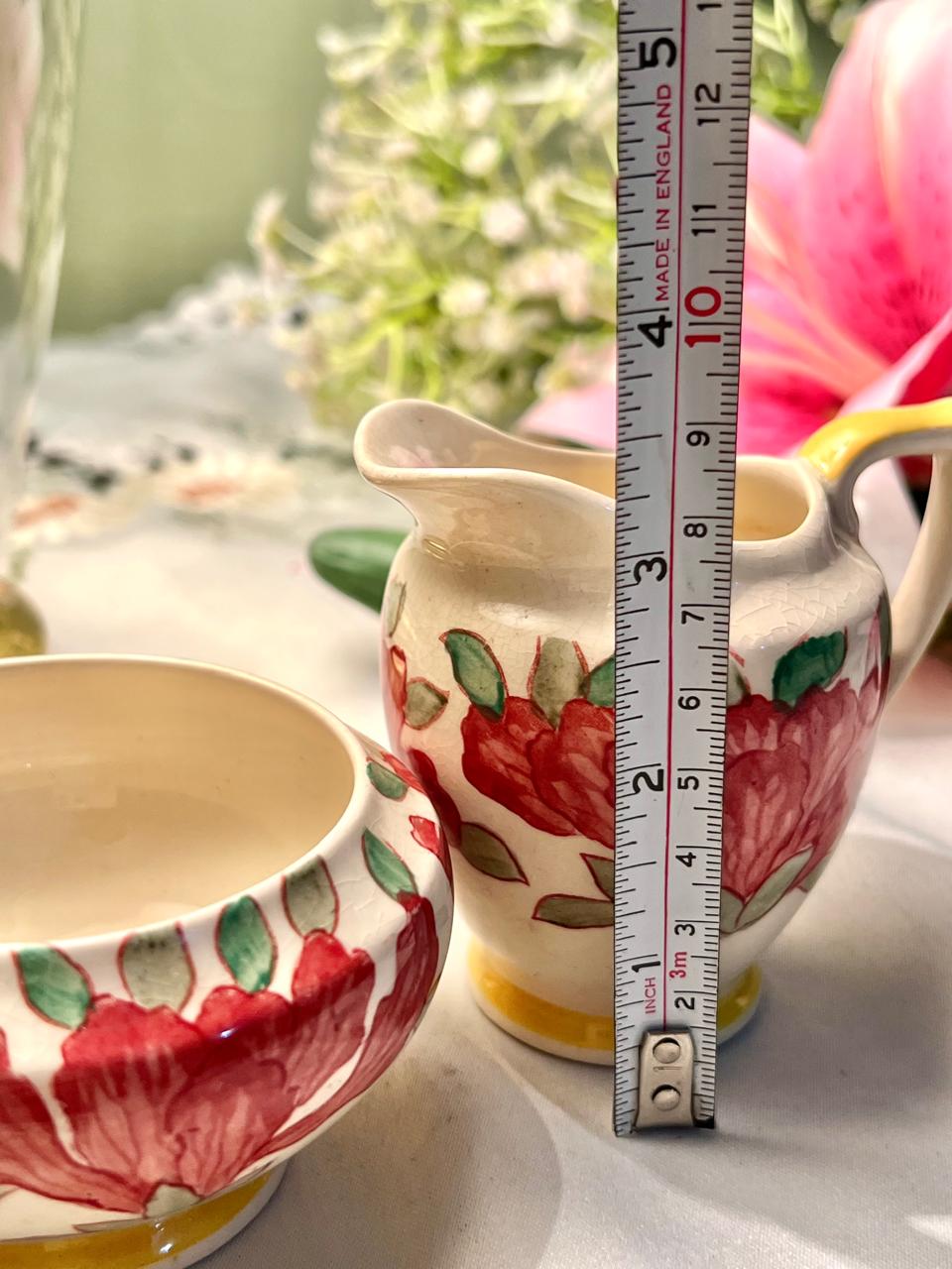 Crown Ducal Azalea Floral 3-Piece Jug & Bowl Set