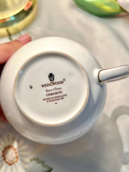 Wedgwood Osborne Bone China Floral Creamer 5 in
