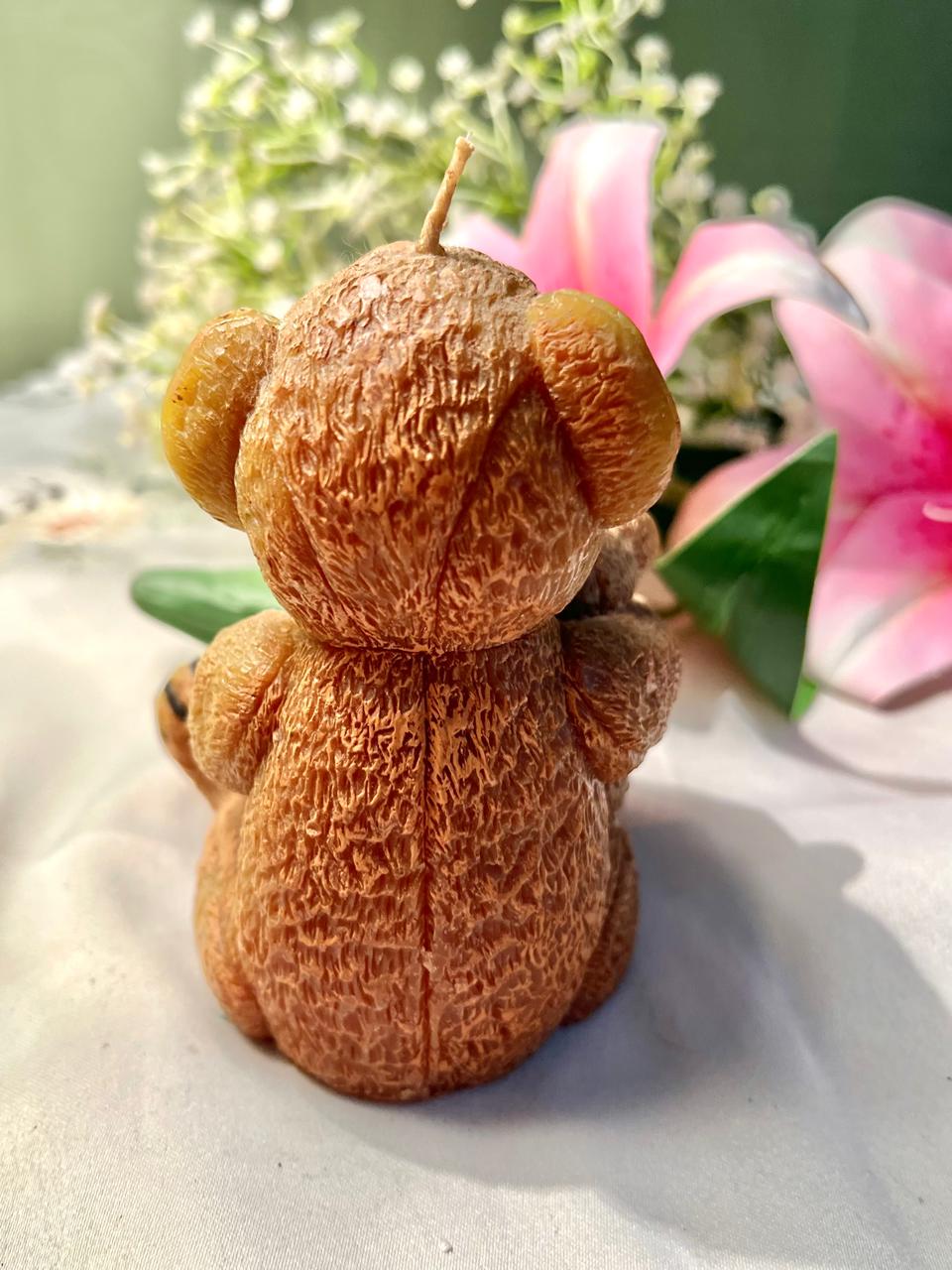 Teddy Bear & Cub Decorative Candle 4.5 in