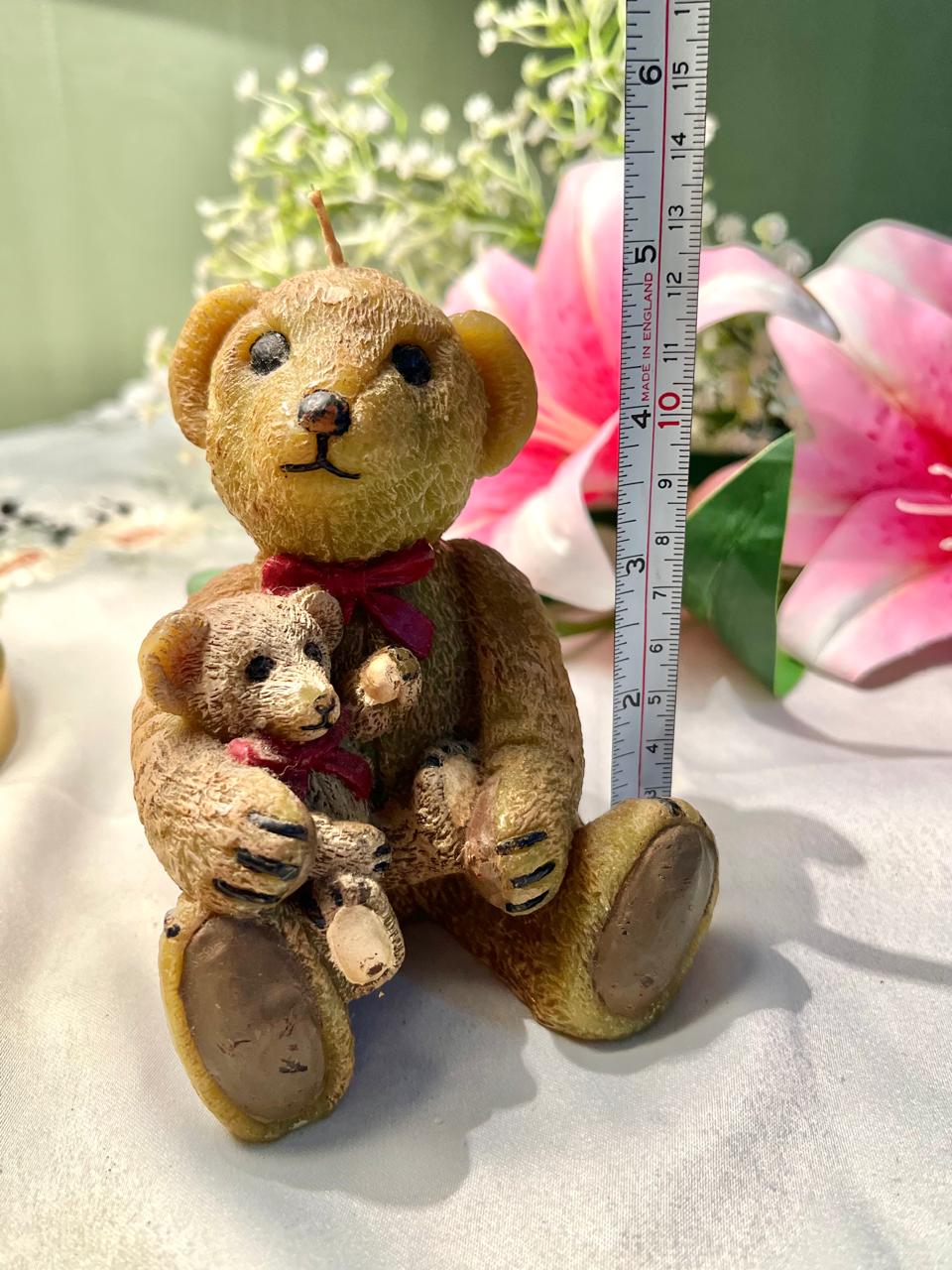 Teddy Bear & Cub Decorative Candle 4.5 in