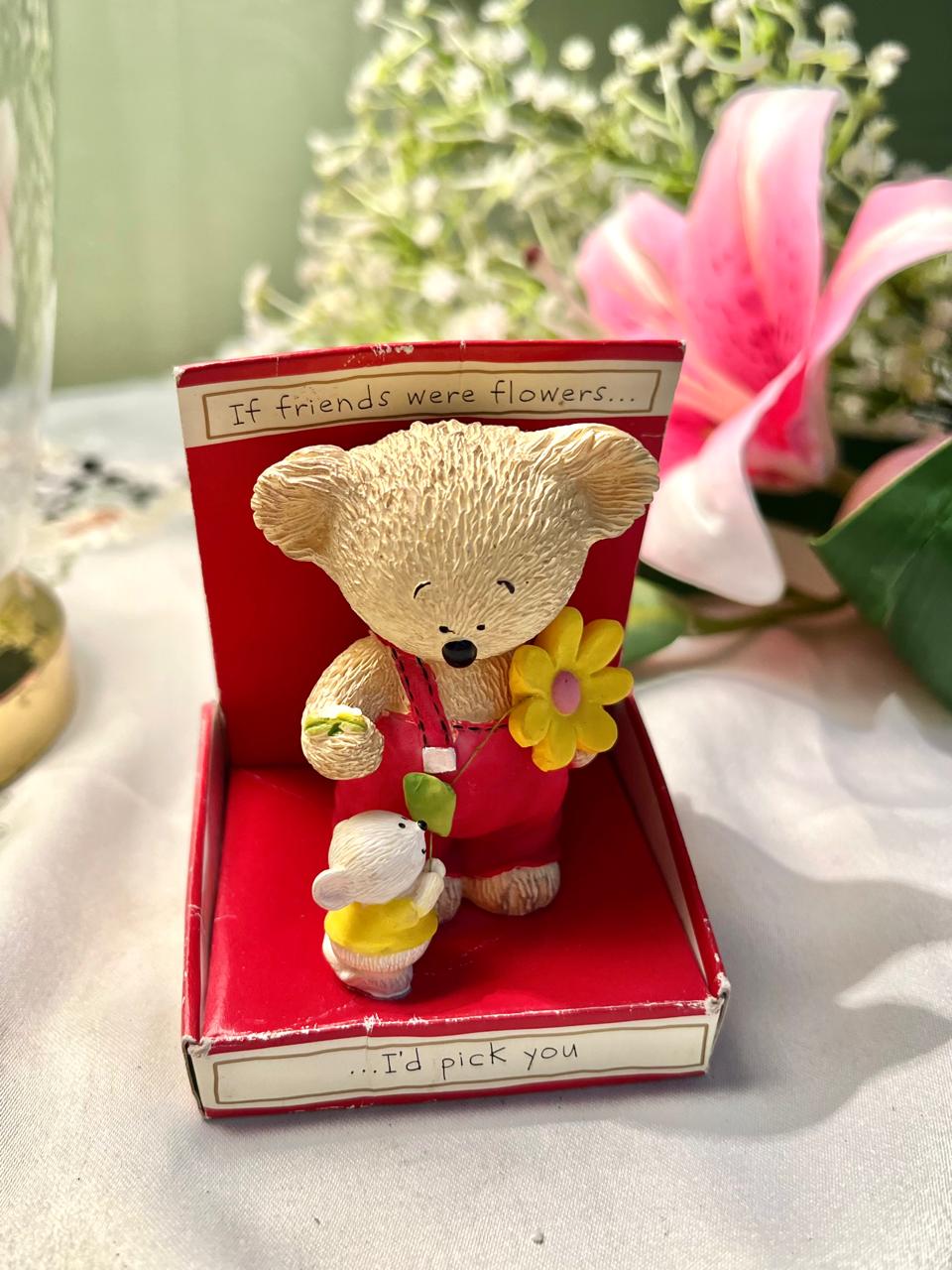 Teddy Bear & Mouse Friendship Figurine 4 in