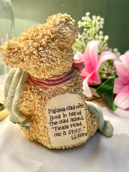 Teddy Bear Figurine with Blanket 6 in