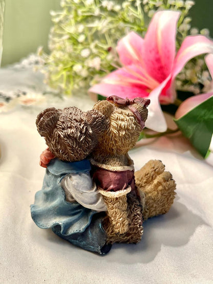 Teddy Bear Couple Decorative Figurine 3.5 in