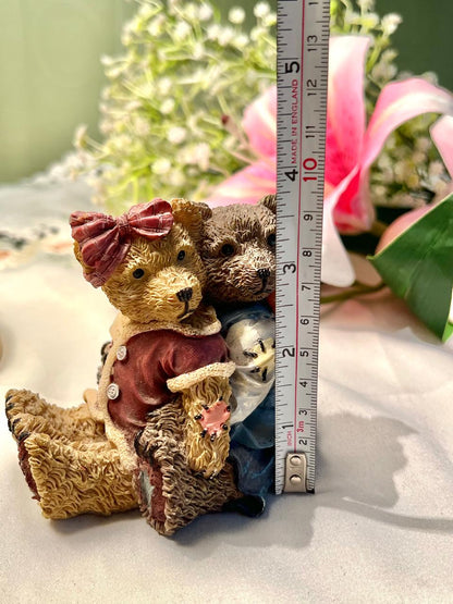 Teddy Bear Couple Decorative Figurine 3.5 in