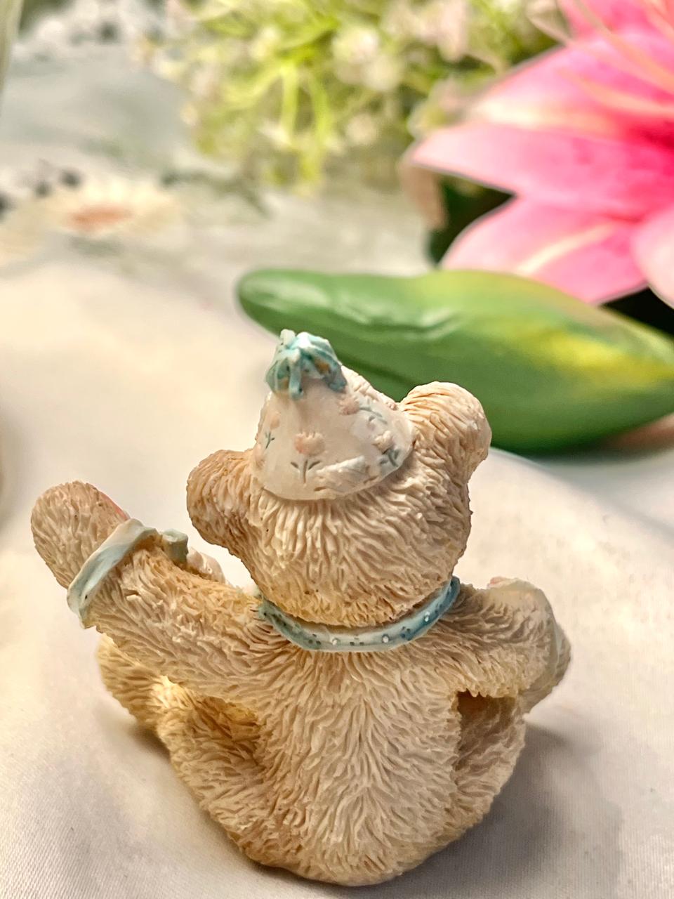 Teddy Bear Party Figurine with Mini Animal Garland 3.5 in