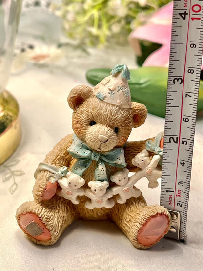 Teddy Bear Party Figurine with Mini Animal Garland 3.5 in