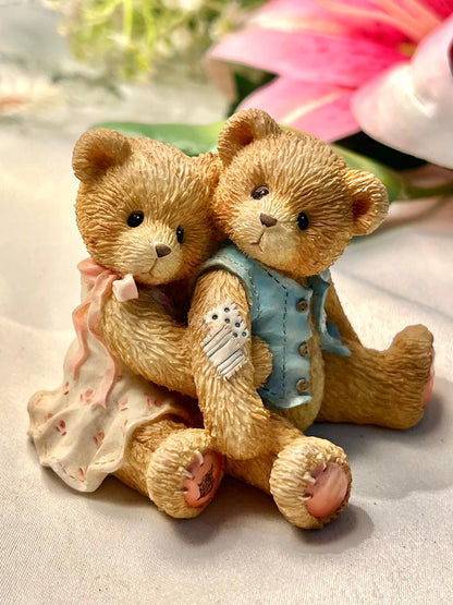 Teddy Bear Couple Decorative Figurine 3 in